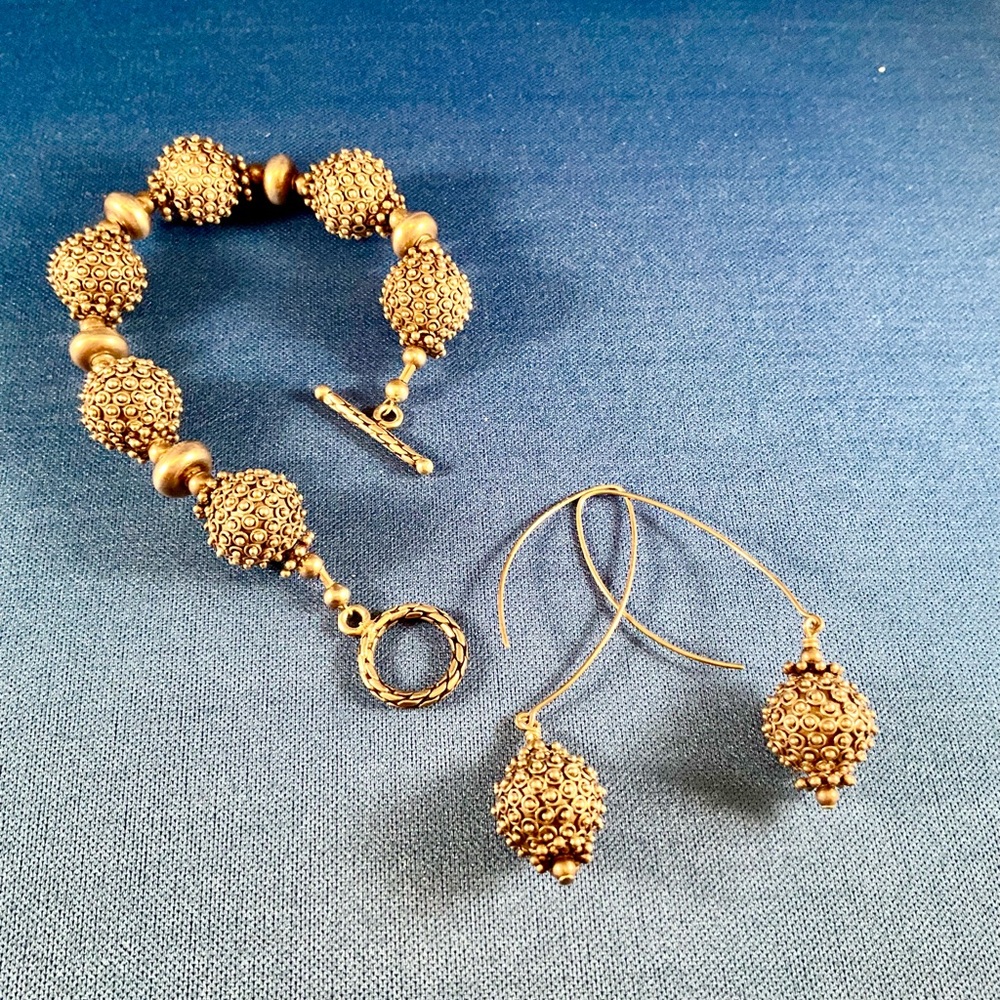 Von Schroeder Sterling Silver, 925, Drop Earrings And Bracelet View 3